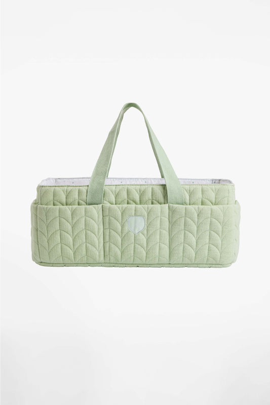 CADDY BAG Organizer Tasche für den Wickeltisch - Quilted Pale Green