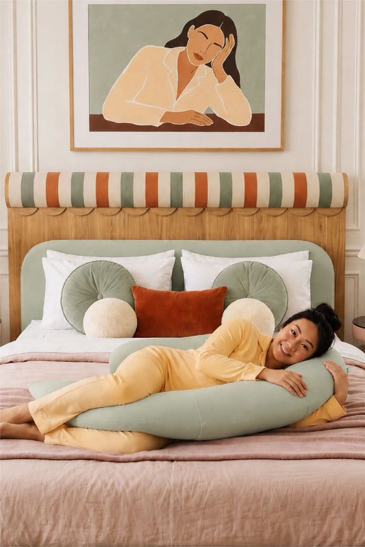 HUGS PLUS coussin de grossesse et d'allaitement - Pale Green