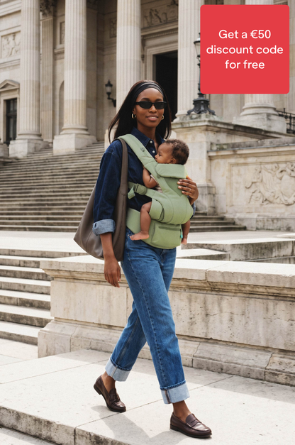 CUDDLE CARRY Baby Carrier - Light Green + gift card