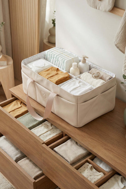 CADDY BAG Organizer Tasche für den Wickeltisch - Gum Beige