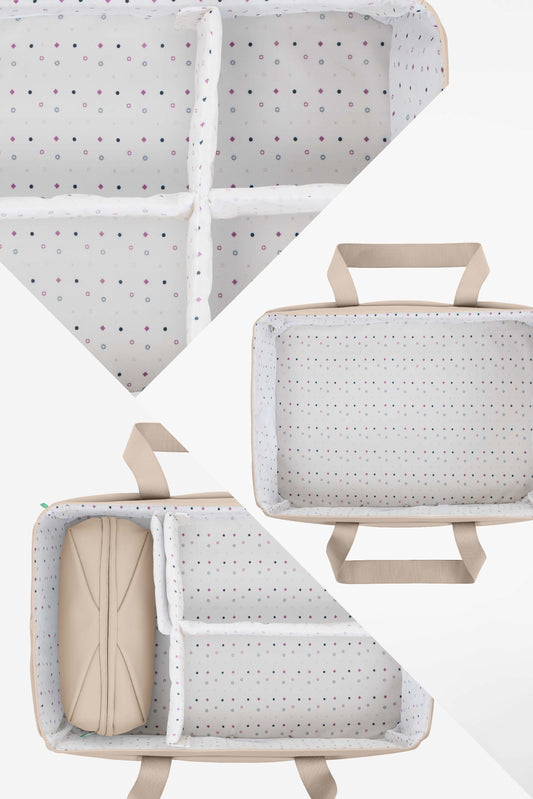 CADDY BAG Organizer Tasche für den Wickeltisch - Gum Beige