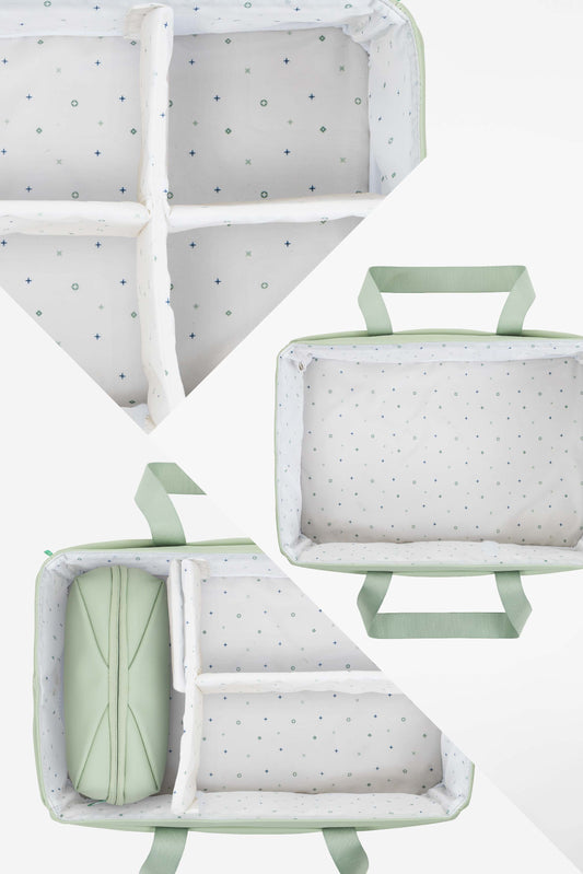 CADDY BAG Organizer Tasche für den Wickeltisch - Gum Pale Green