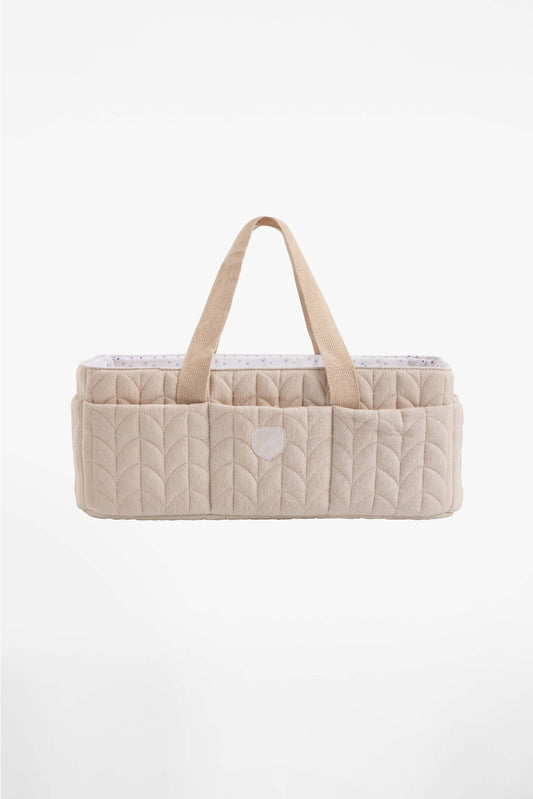 CADDY BAG Organizer Tasche für den Wickeltisch - Quilted Beige 