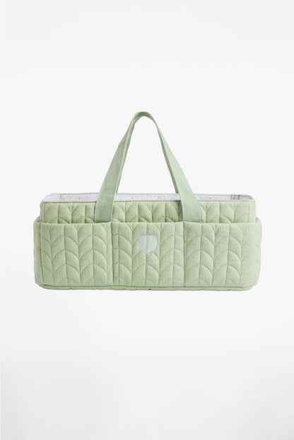 CADDY BAG Organizer Tasche für den Wickeltisch - Quilted Pale Green
