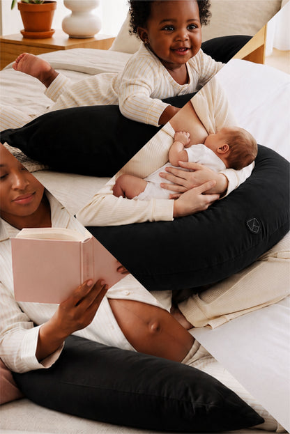 HUGS Pregnancy and Breastfeeding Pillow - Black