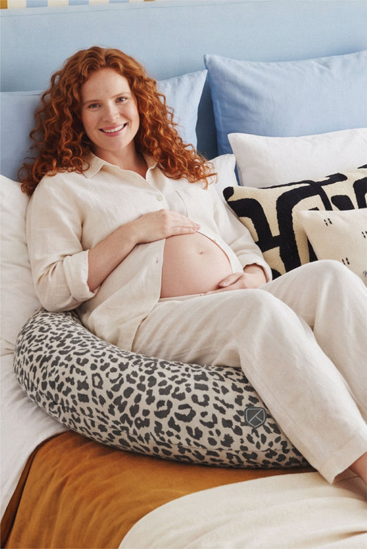 HUGS coussin de grossesse et d'allaitement - Leo White Grey