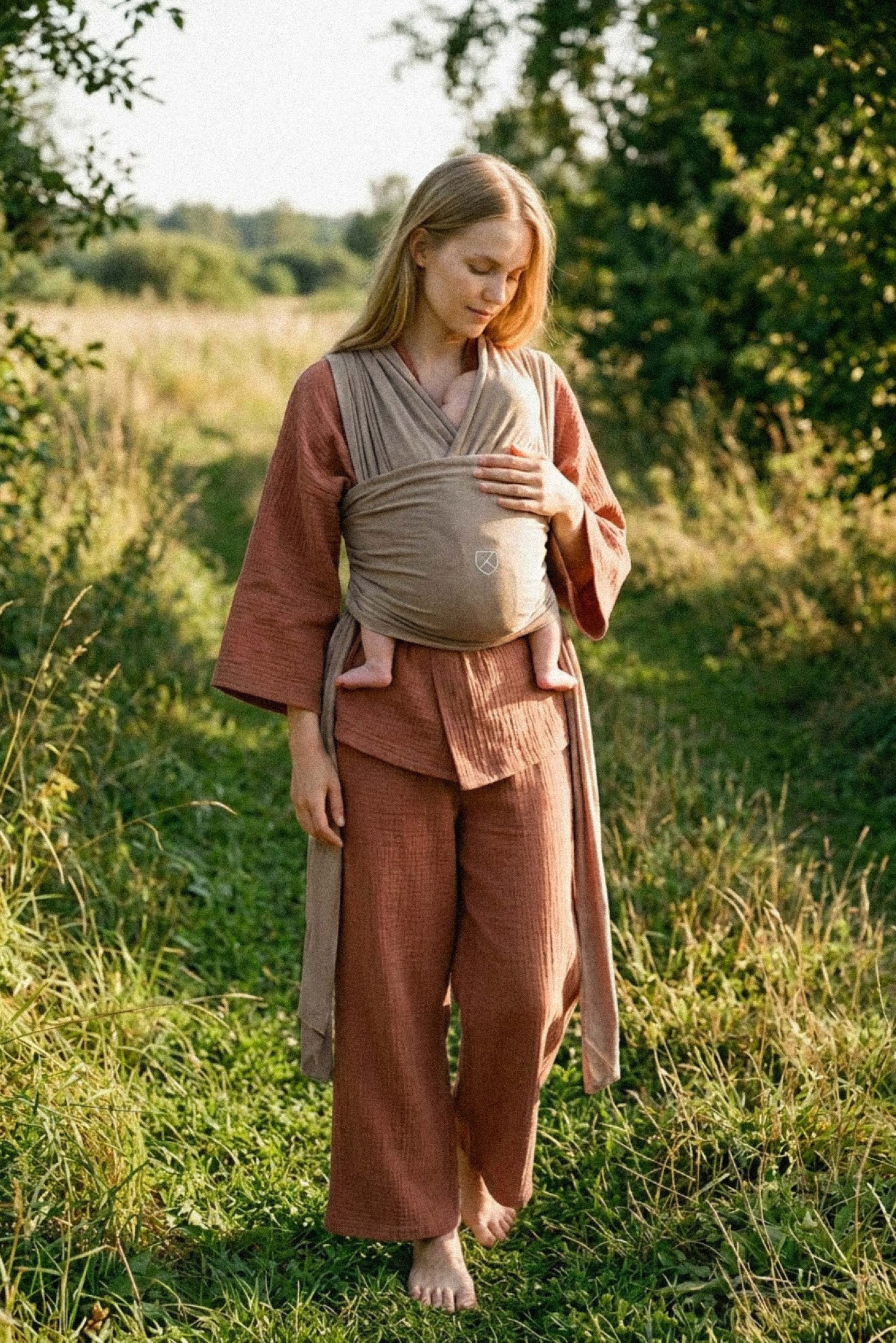 cuddle band 2 linen baby-tragetuch - cappuccino