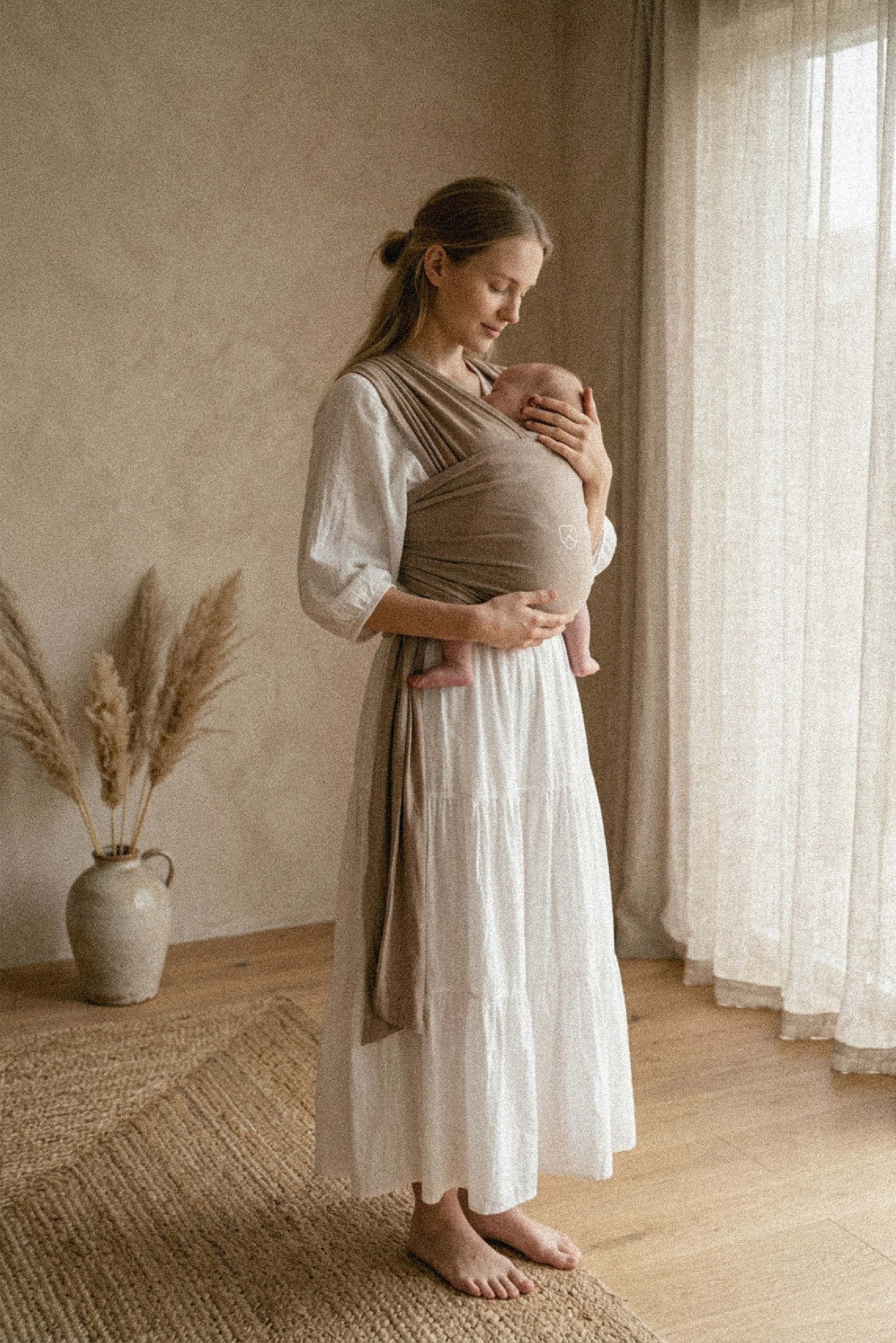 cuddle band 2 linen baby-tragetuch - cappuccino