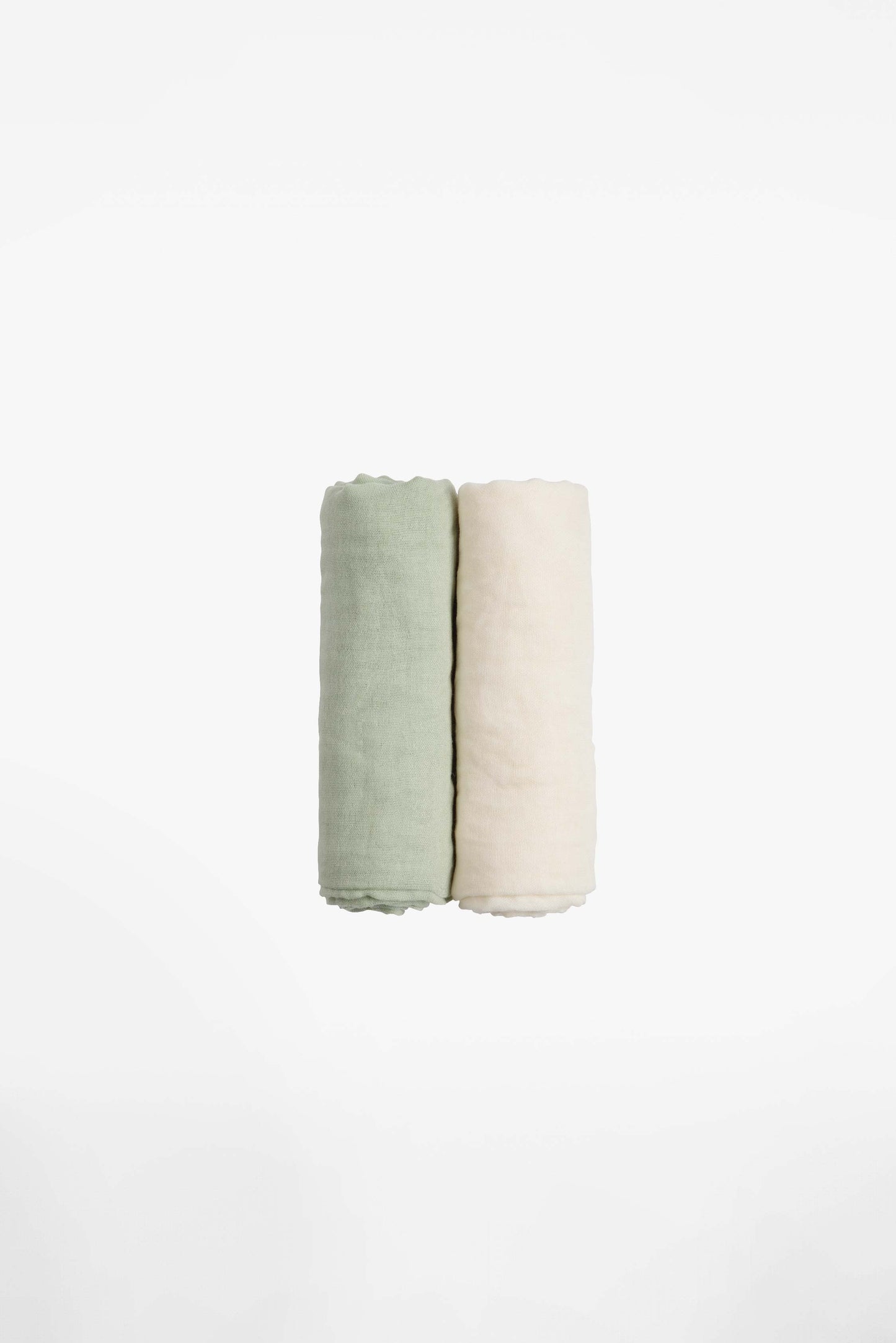 soft touch 80x80 bamboo mussole neonato - matcha - milk