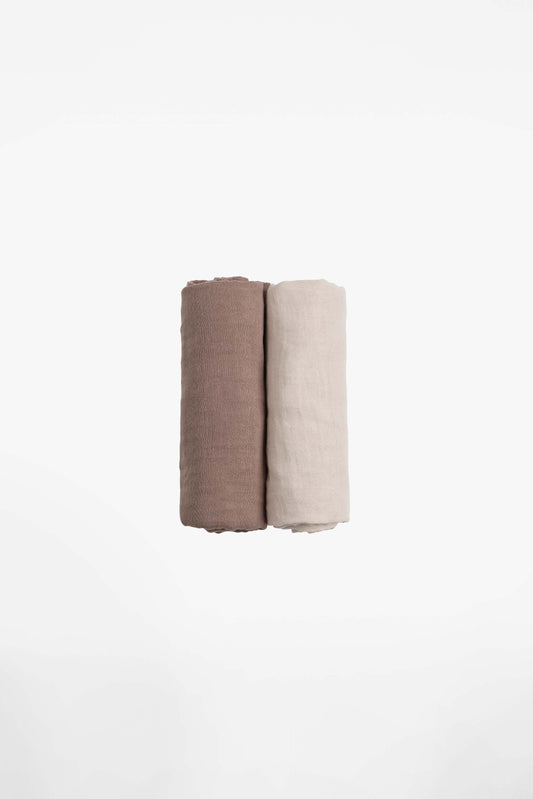 SOFT TOUCH 80x80 BAMBOO mousselines bébé - Oat-Cappuccino