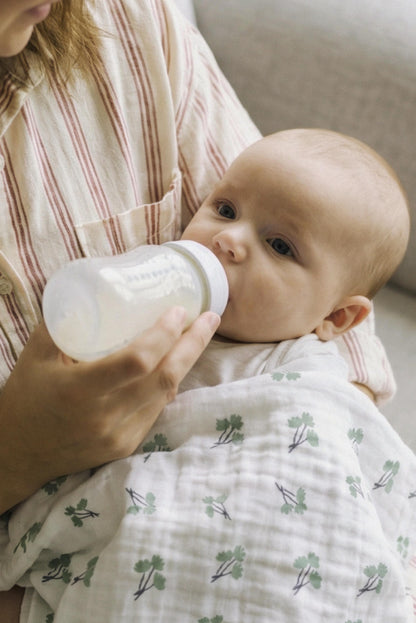 SOFT TOUCH 80x80 Newborn muslin cloths - Blossom Green