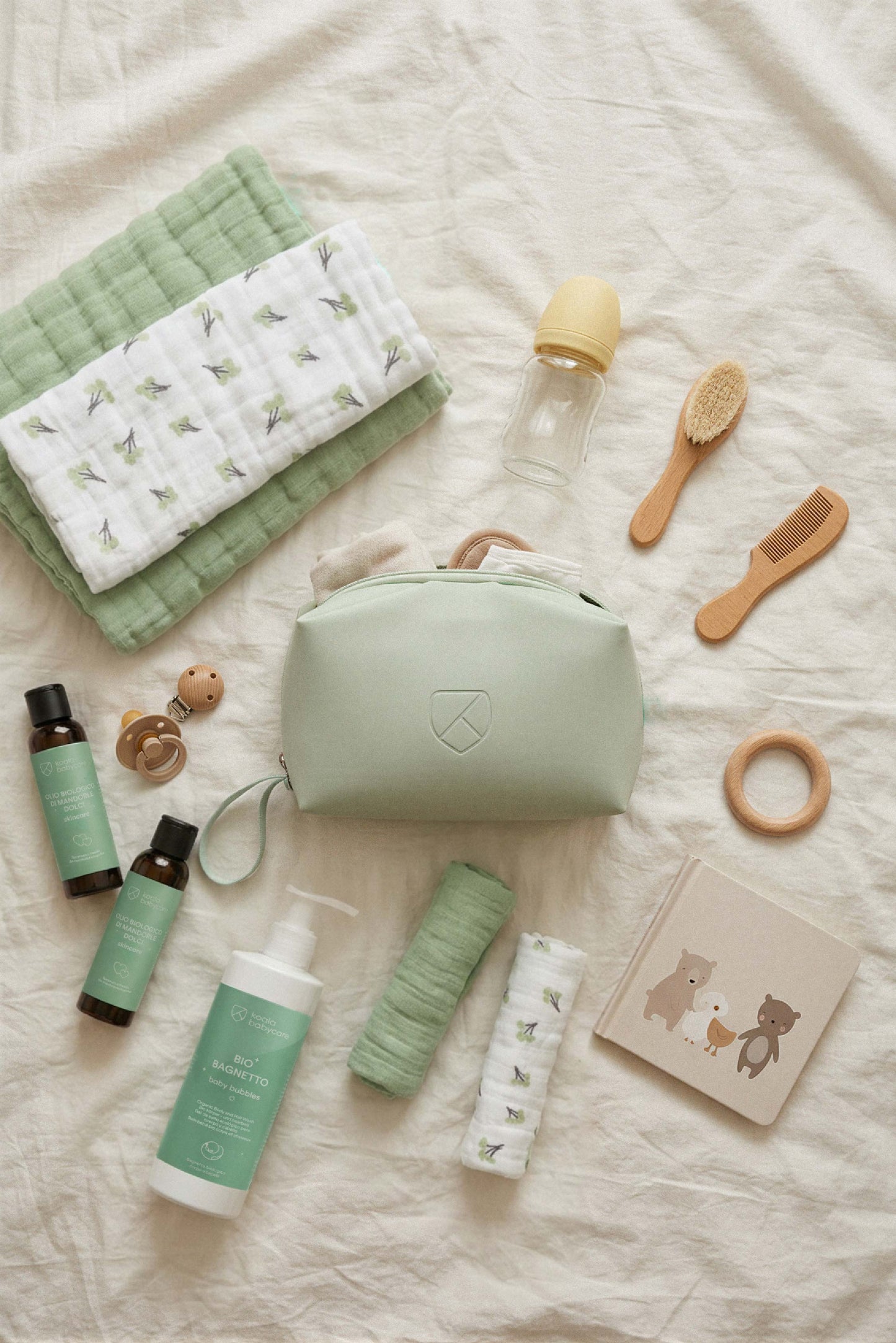 necessaire baby beauty case -  gum pale green