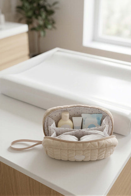 NECESSAIRE Baby Beauty Case -  Quilted Beige