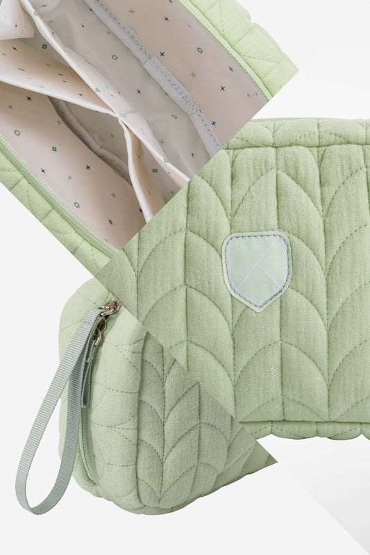 NECESSAIRE Baby Beauty Case -  Quilted Pale Green